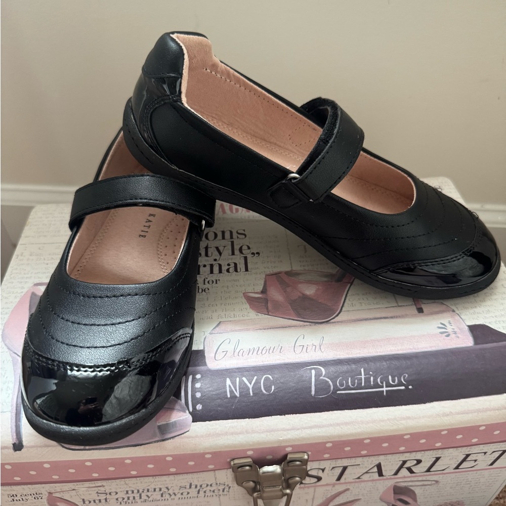 Kelly & Katie Black Girls Mary Jane Dress Shoes